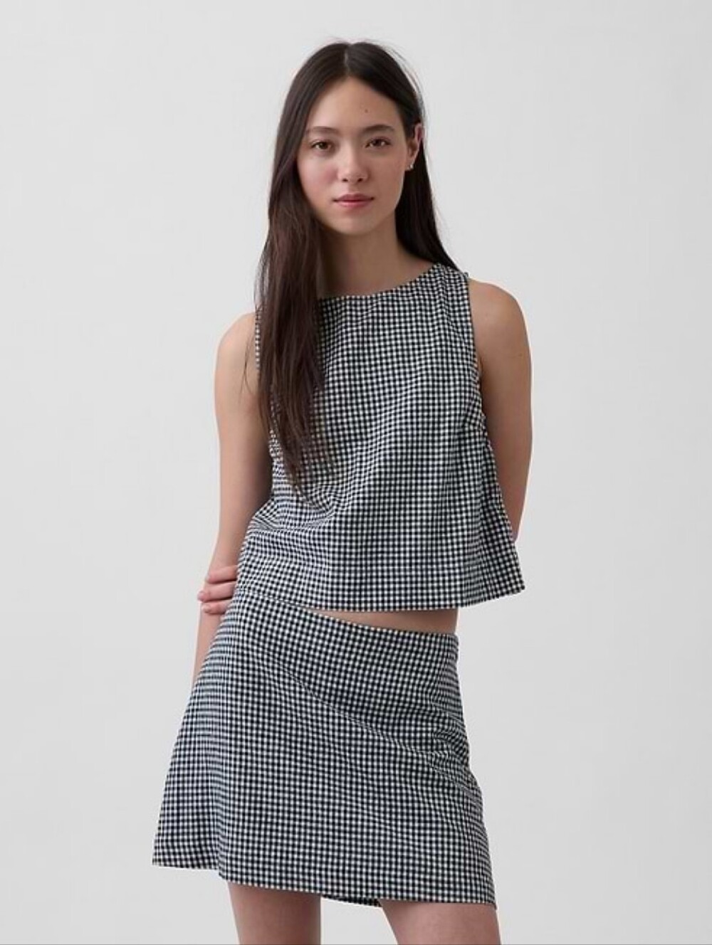 Gap Linen Blend Crop Shell Tank Top